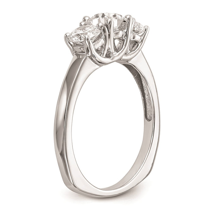 Buy Exclusive 14K White Gold 3-Stone Engagement Ring Setting - Stylish Value!-6