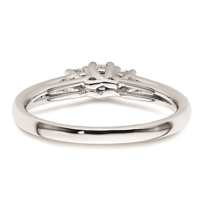 Buy Exclusive 14K White Gold 3-Stone Engagement Ring Setting, 1/8 Carat Value-5