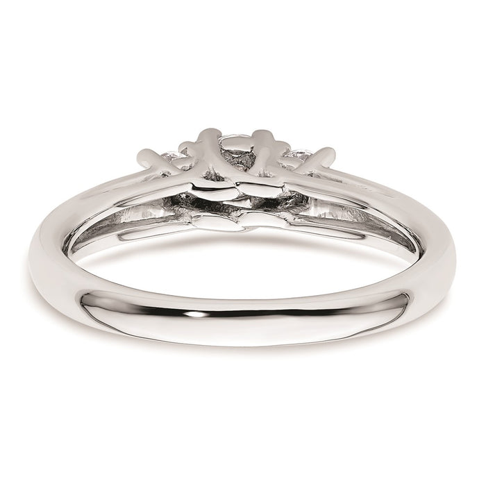 Buy Exclusive 14K White Gold 3-Stone Engagement Ring Setting, 1/4 Carat Value-5