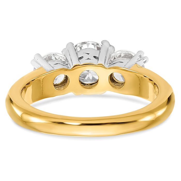 Buy Stylish 14K Two-Tone Engagement Ring Setting for 6.5mm Center Stone-5