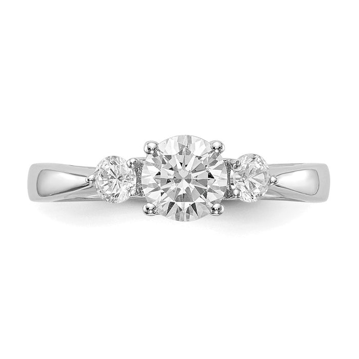 Buy Exclusive 14K White Gold 3-Stone Engagement Ring Setting | Stylish Value!-4