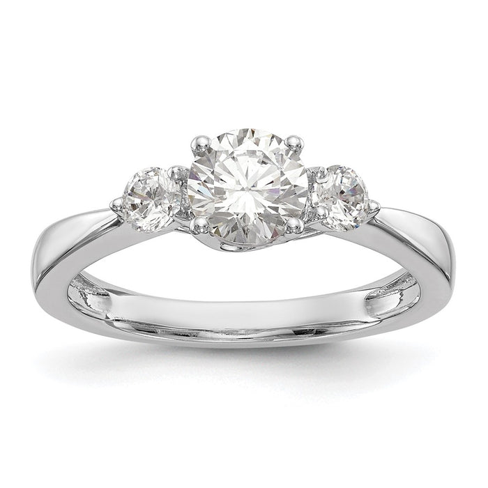 Buy Exclusive 14K White Gold 3-Stone Engagement Ring Setting | Stylish Value!-1