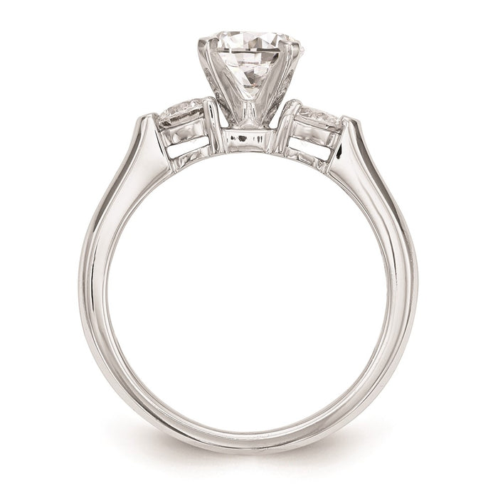 Buy Exclusive 14K White Gold 3-Stone Engagement Ring Setting | 1 Carat Value-2