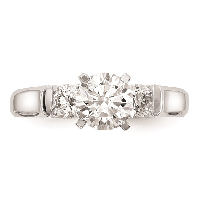 Buy Exclusive 14K White Gold 3-Stone Engagement Ring Setting | 1 Carat Value-4