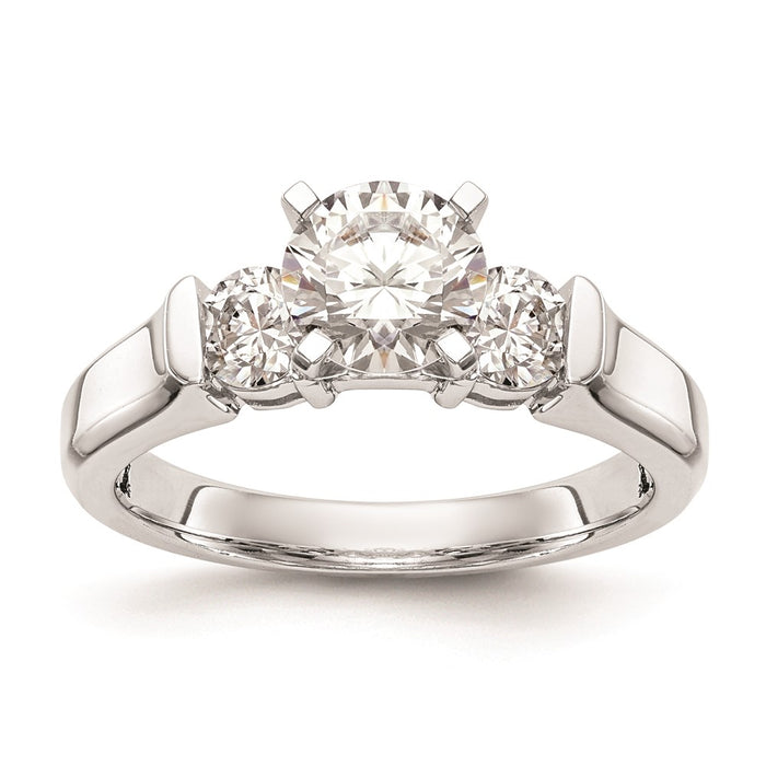 Buy Exclusive 14K White Gold 3-Stone Engagement Ring Setting | 1 Carat Value-1