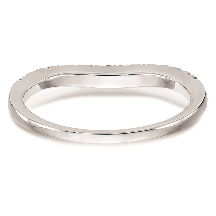 Buy Exclusive 14K White Gold Curved Wedding Band Setting - Stylish & Durable-5