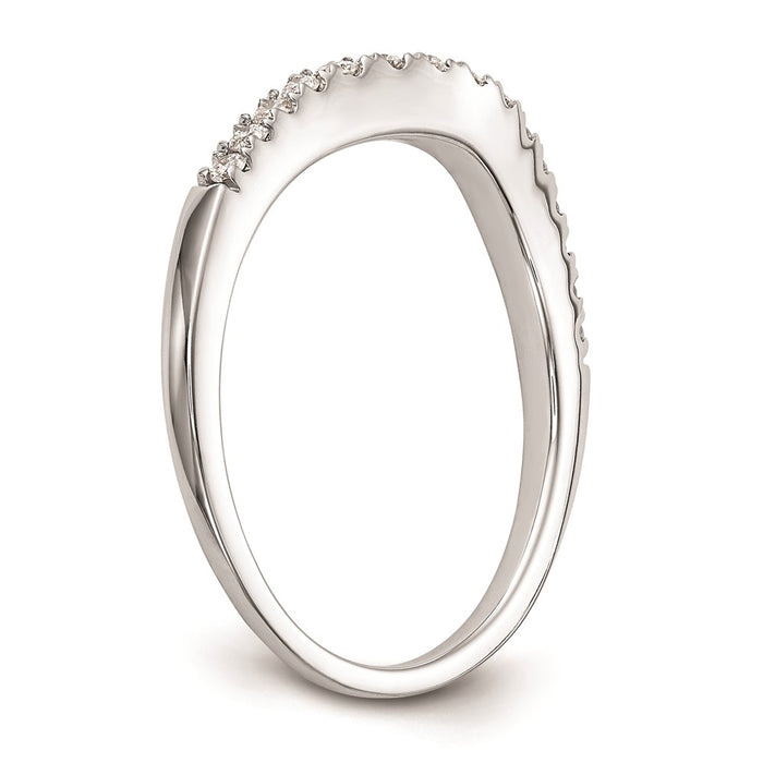 Buy Exclusive 14K White Gold Curved Wedding Band Setting - Stylish & Durable-6