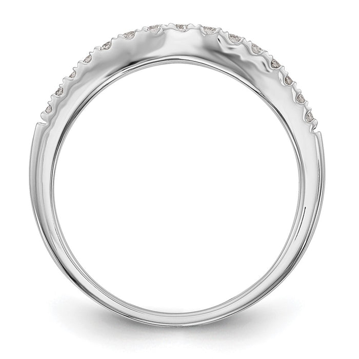 Exclusive 14K White Gold 1/4 Carat Diamond Wedding Band - Stylish & Affordable-2
