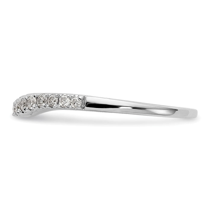 Exclusive 14K White Gold 1/4 Carat Diamond Wedding Band - Stylish & Affordable-3