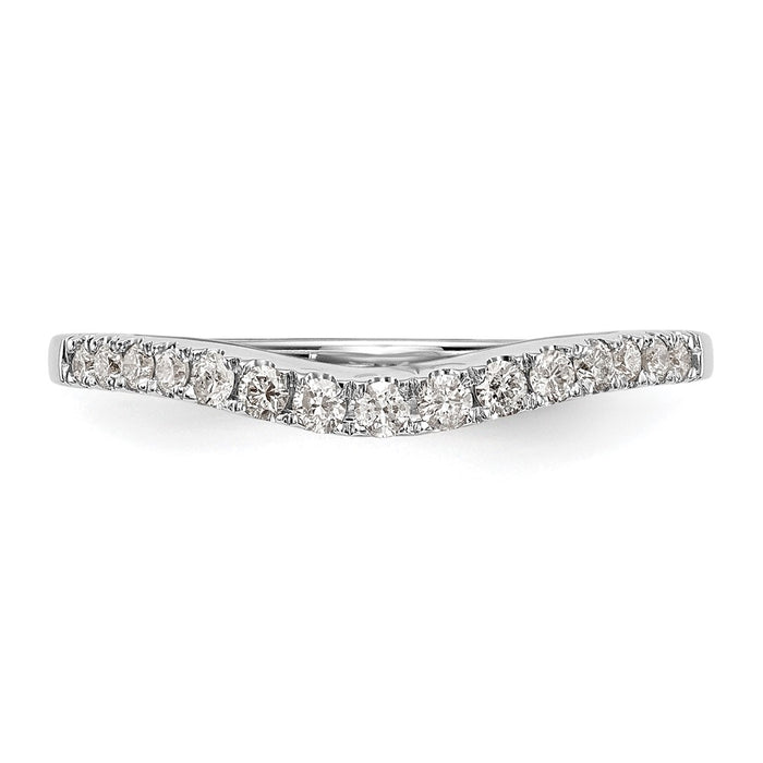 Exclusive 14K White Gold 1/4 Carat Diamond Wedding Band - Stylish & Affordable-4
