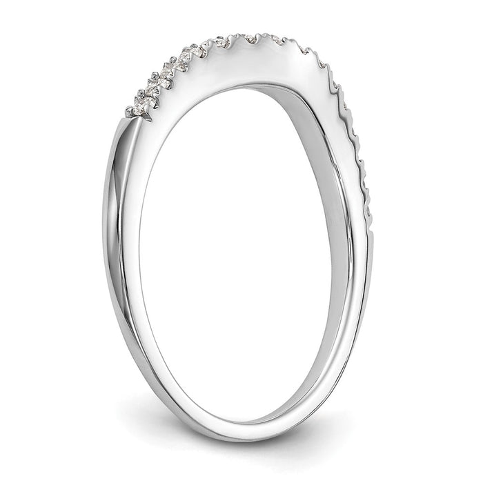 Exclusive 14K White Gold 1/4 Carat Diamond Wedding Band - Stylish & Affordable-6