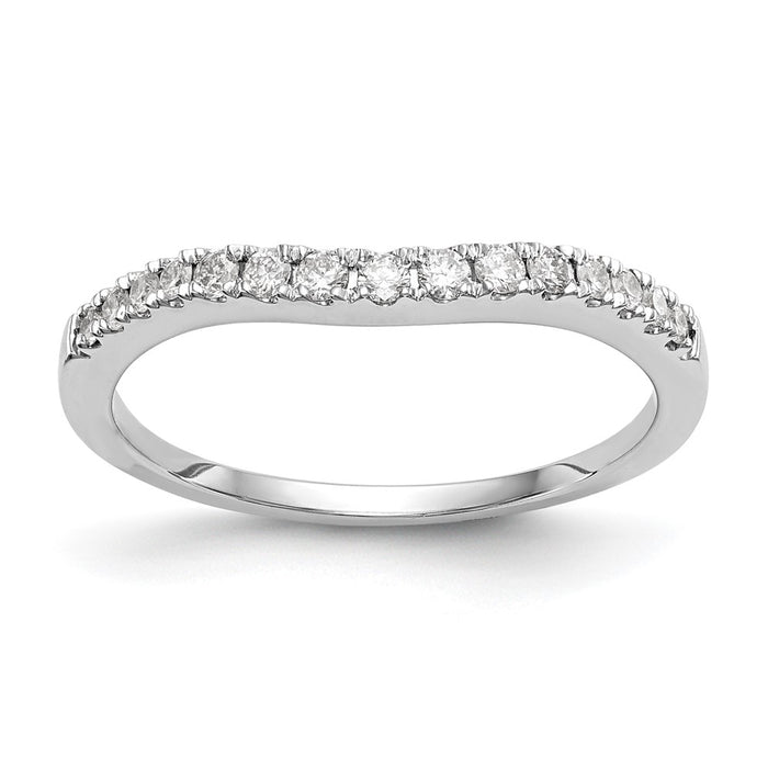 Exclusive 14K White Gold 1/4 Carat Diamond Wedding Band - Stylish & Affordable-1