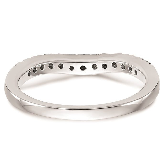 Buy Exclusive 14K White Gold Curved Wedding Band Setting - Stylish & Affordable-5