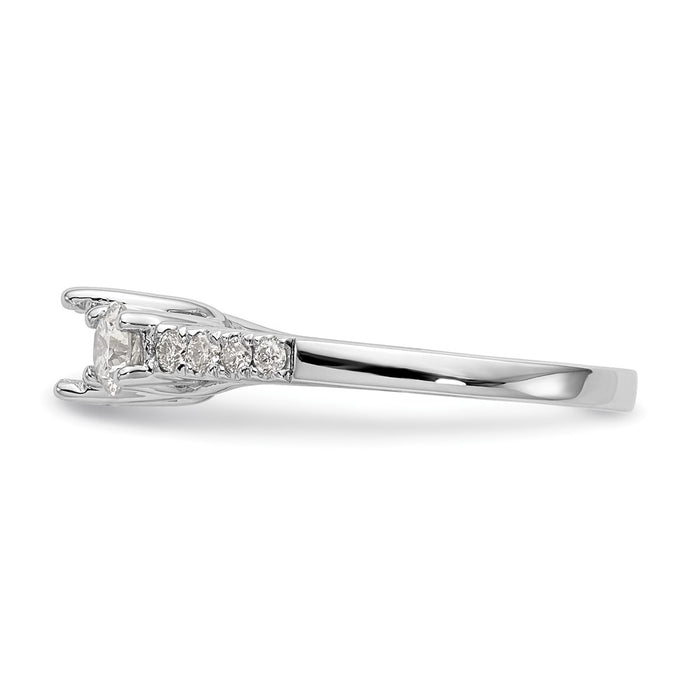 Buy Exclusive 14K White Gold 3-Stone Engagement Ring for 1/3 Carat Diamond-3