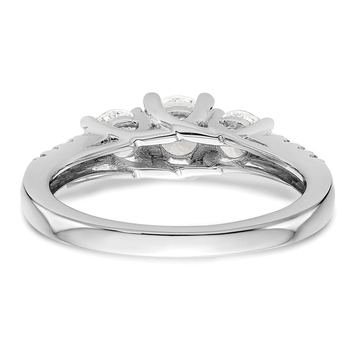 Buy Exclusive 14K White Gold 3-Stone Engagement Ring for 1/3 Carat Diamond-5