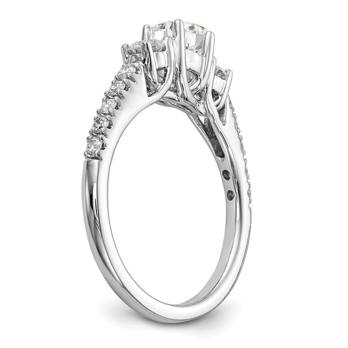 Buy Stylish 14K White Gold 3-Stone Engagement Ring for 1/2 Carat Diamond-6