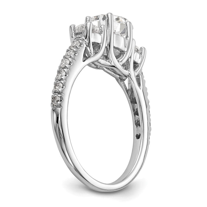 Buy Exclusive 14K White Gold 3-Stone Semi-Mount Engagement Ring, 3/4 Carat-6