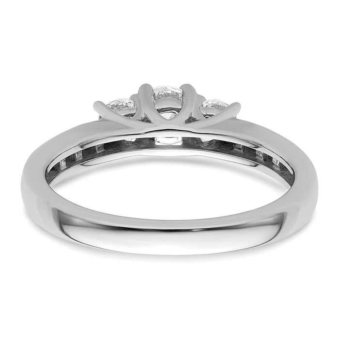 Buy Exclusive 14K White Gold 3-Stone Engagement Ring - 1/4 Carat Center, Stylish Design-5