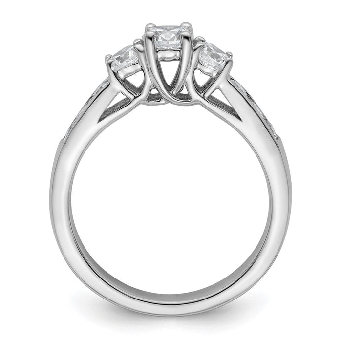 Buy Exclusive 14K White Gold 3-Stone Engagement Ring, 1/3 Carat Diamonds-2