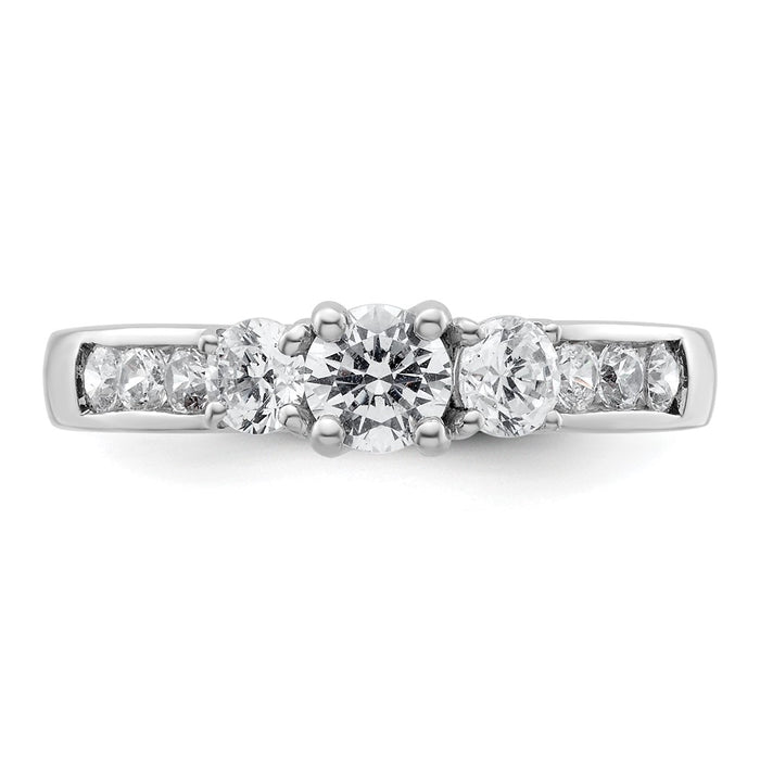 Buy Exclusive 14K White Gold 3-Stone Engagement Ring, 1/3 Carat Diamonds-4