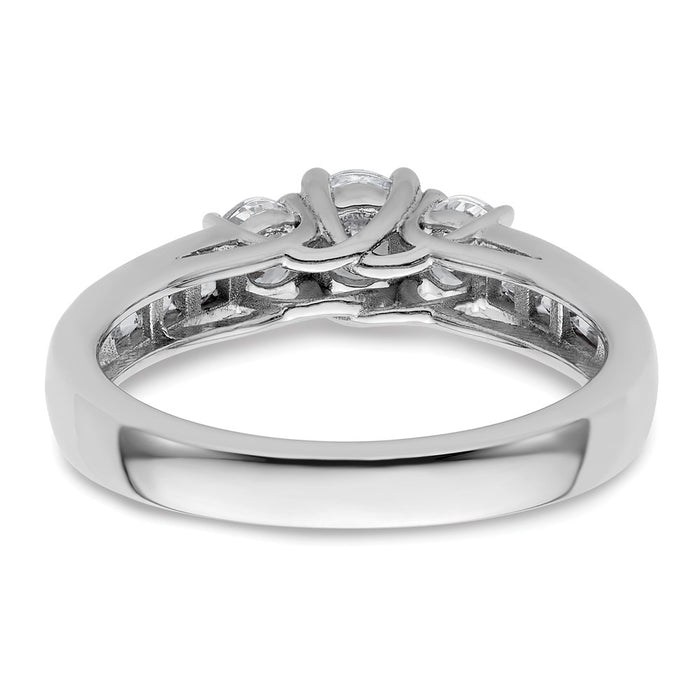 Buy Exclusive 14K White Gold 3-Stone Engagement Ring, 1/3 Carat Diamonds-5