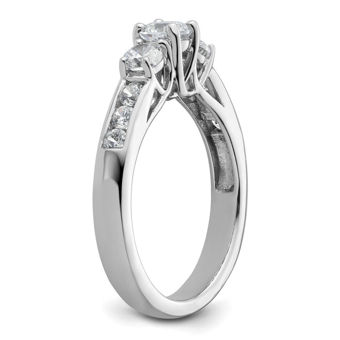Buy Exclusive 14K White Gold 3-Stone Engagement Ring, 1/3 Carat Diamonds-6