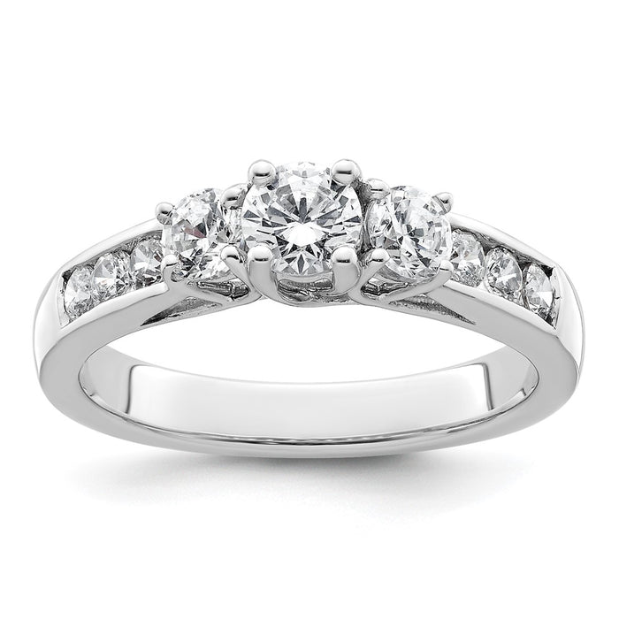 Buy Exclusive 14K White Gold 3-Stone Engagement Ring, 1/3 Carat Diamonds-1