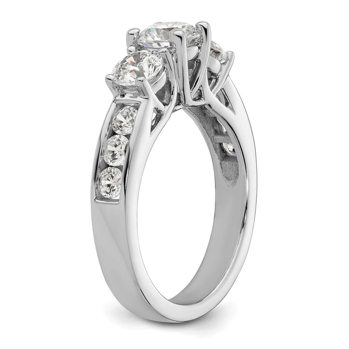 Buy Exclusive 14K White Gold 3-Stone Engagement Ring for 3/4 Carat Diamond-6
