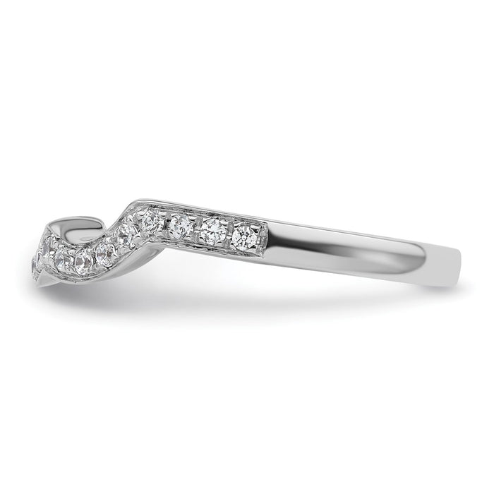 Buy Stylish 14K White Gold Wedding Band with 1/5 Carat Diamonds - Value Piece-3