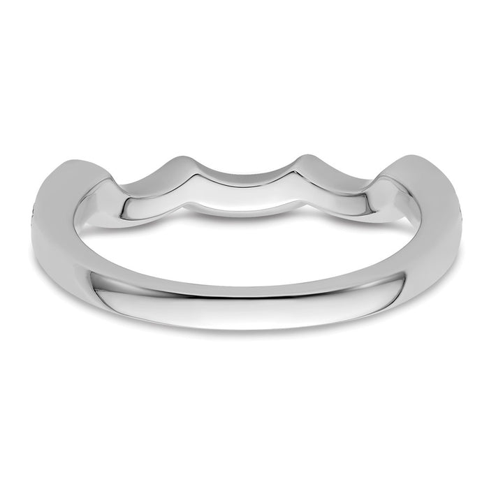 Buy Stylish 14K White Gold Wedding Band with 1/5 Carat Diamonds - Value Piece-5