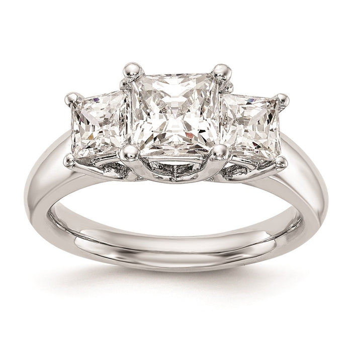 Buy Exclusive 14K White Gold 3-Stone Engagement Ring Setting, 1/6 Carat-1