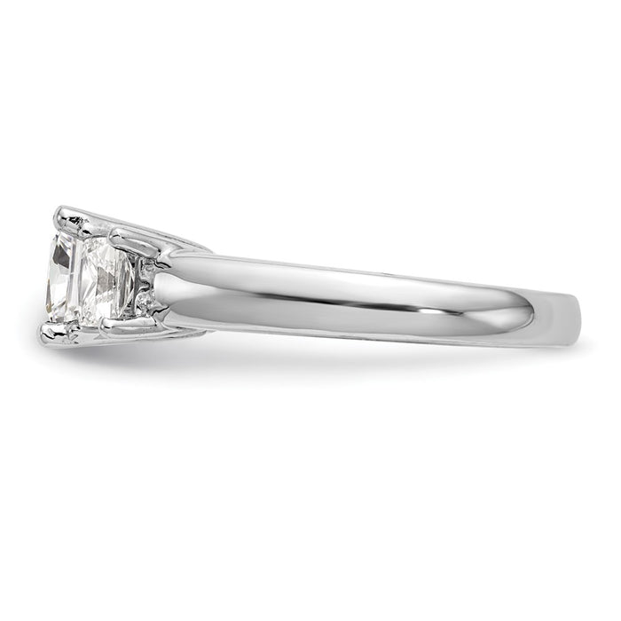 Buy 14K White Gold 3-Stone Engagement Ring Setting | Stylish 1 Carat Design-3