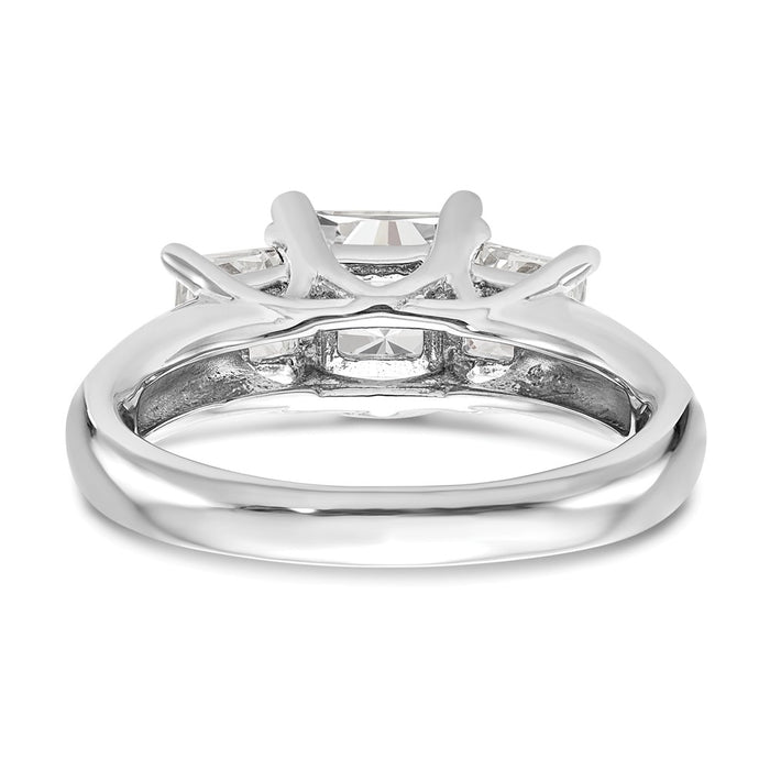 Buy 14K White Gold 3-Stone Engagement Ring Setting | Stylish 1 Carat Design-5