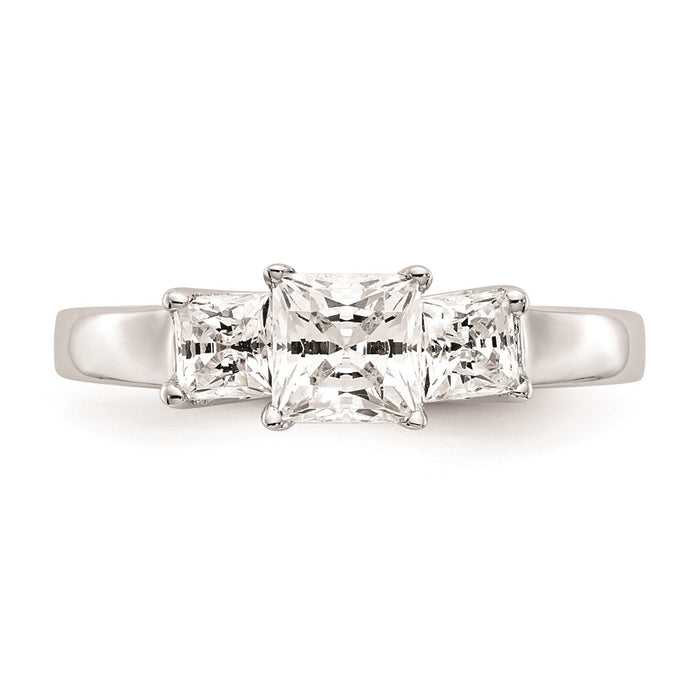 Buy Exclusive 14K White Gold 3-Stone Engagement Ring for 1/2 Carat Price-4