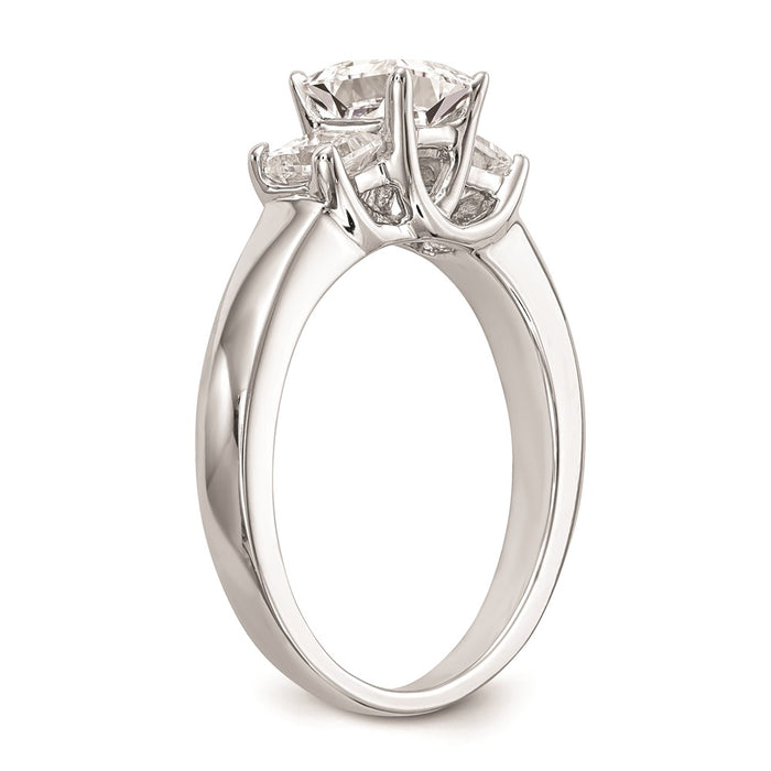 Buy Exclusive 14K White Gold 3-Stone Engagement Ring for 1/2 Carat Price-6