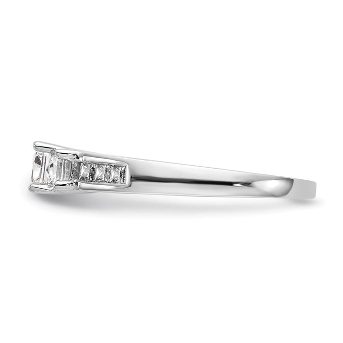 Buy Exclusive 14K White Gold 3-Stone Diamond Engagement Ring - Stylish Semi-Mount for 1/3 Carat-3