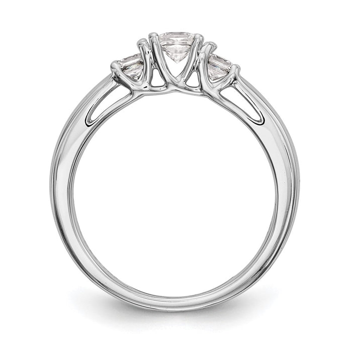 Buy Affordable 14K White Gold 3-Stone Engagement Ring Setting, 1/5 Carat-2