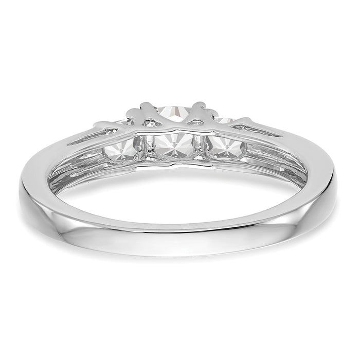 Buy Affordable 14K White Gold 3-Stone Engagement Ring Setting, 1/5 Carat-5