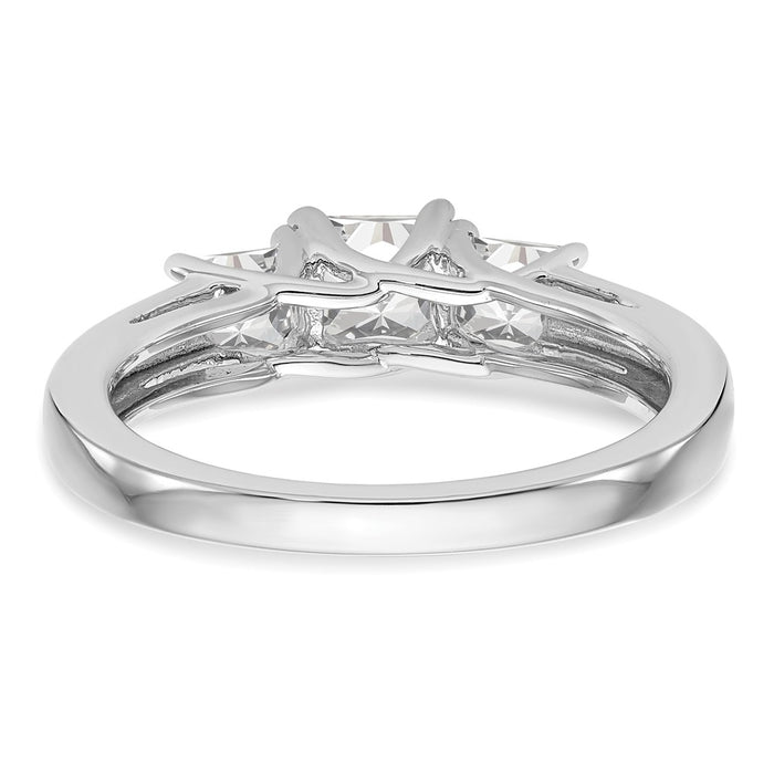 Buy Stylish 14K White Gold 3-Stone Engagement Ring Setting, 3/8 Carat-5
