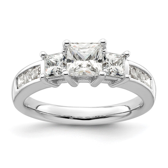 Buy Stylish 14K White Gold Semi-Mount Engagement Ring - Holds 3/4 Carat-1