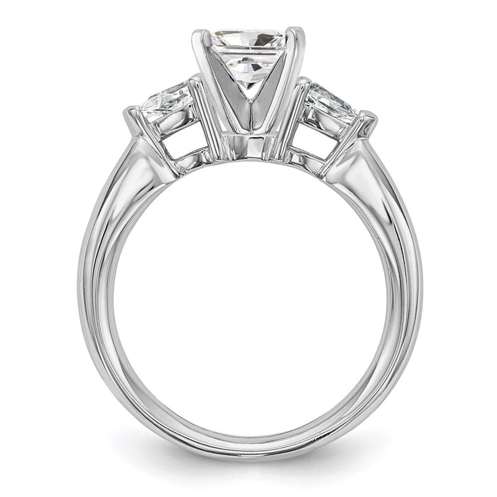 Buy Exclusive 14K White Gold Engagement Ring Mounting for Pear-Shaped Stones-2