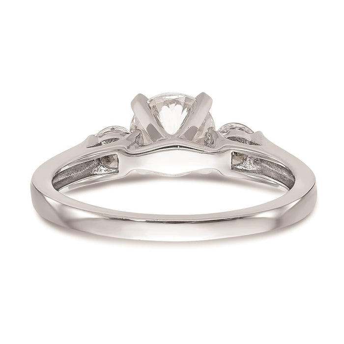Buy Exclusive 14K White Gold 3-Stone Engagement Ring, Stylish for 2-3.7mm-5