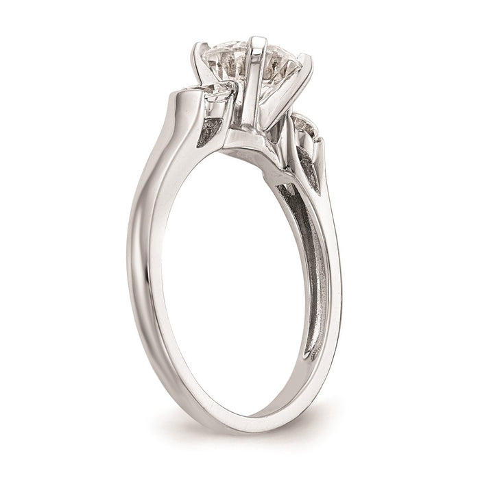 Buy Exclusive 14K White Gold 3-Stone Engagement Ring, Stylish for 2-3.7mm-6