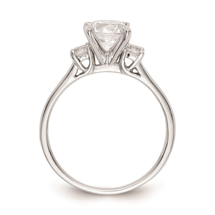 Buy Exclusive 14K White Gold 3-Stone Engagement Ring Mounting, Stylish Design-2