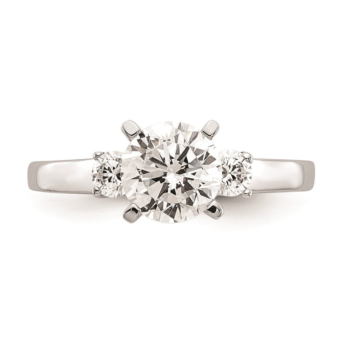 Buy Exclusive 14K White Gold 3-Stone Engagement Ring Mounting, Stylish Design-4