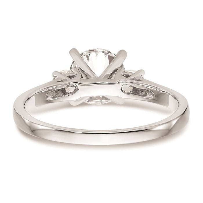 Buy Exclusive 14K White Gold 3-Stone Engagement Ring Mounting, Stylish Design-5