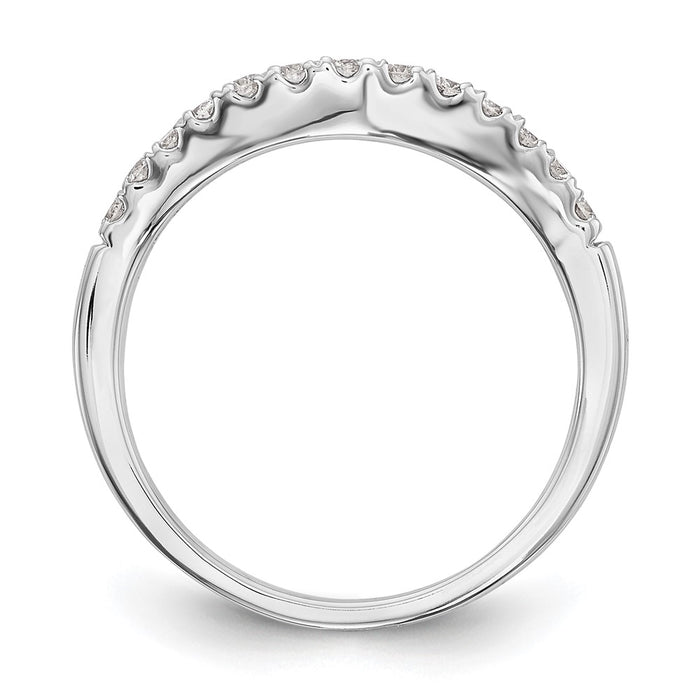 Exclusive 14K White Gold 1/3 Carat Diamond Eternity Wedding Band - Stylish Value-2