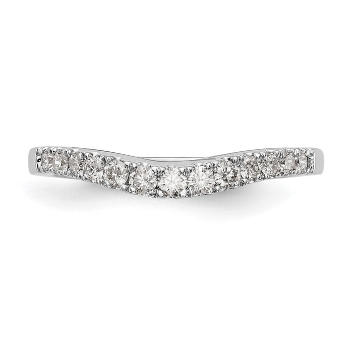 Exclusive 14K White Gold 1/3 Carat Diamond Eternity Wedding Band - Stylish Value-4