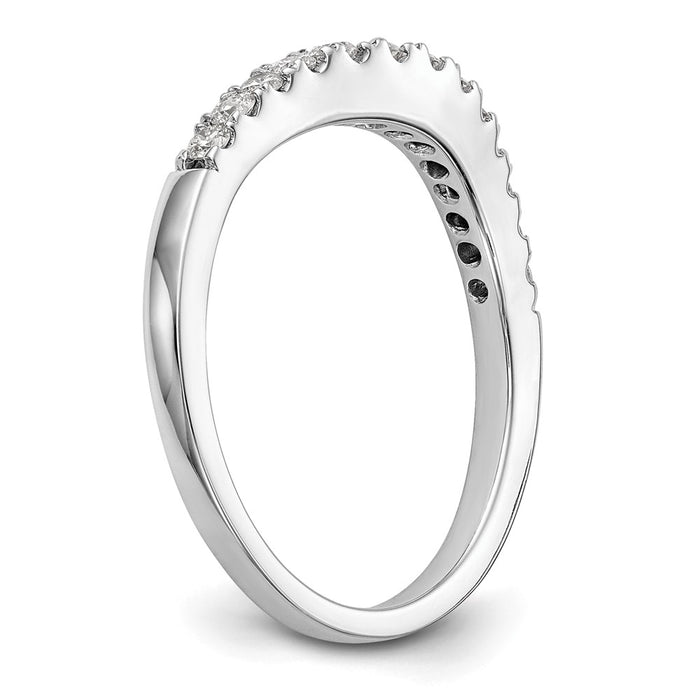 Exclusive 14K White Gold 1/3 Carat Diamond Eternity Wedding Band - Stylish Value-6