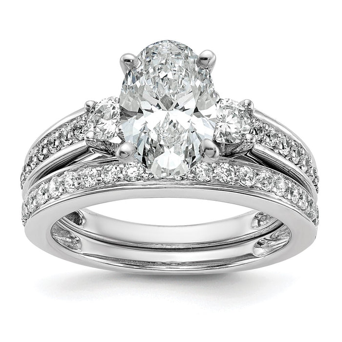 Buy Stylish 14K White Gold 3-Stone Engagement Ring | 1/5 Carat Diamond Value-8